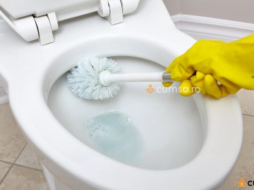 Cum sa faci o solutie 100% naturala pentru curatarea vasului de WC