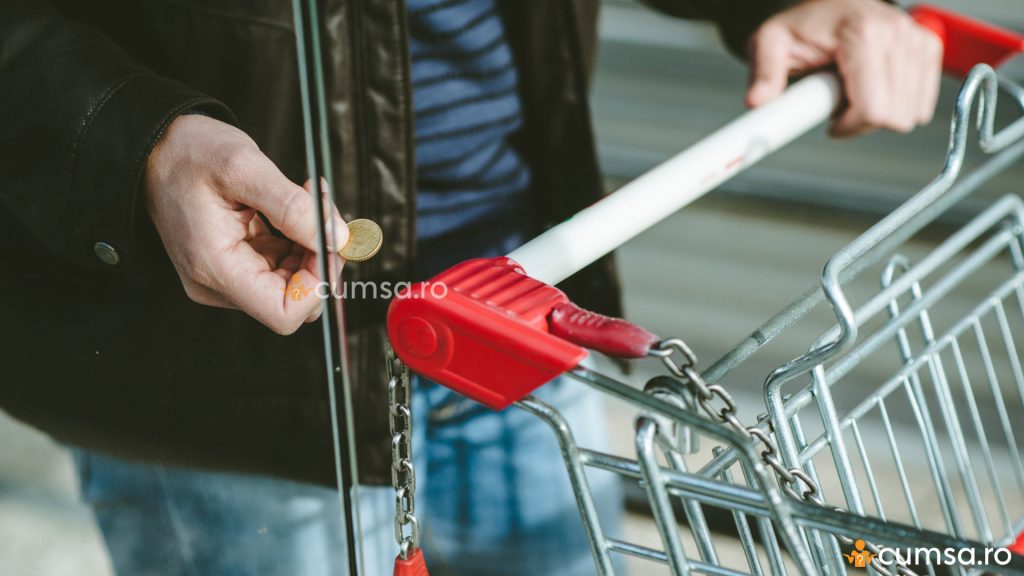 Deblocare carucior supermarket