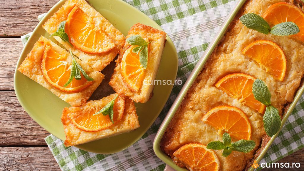Prajitura cu portocale si iaurt