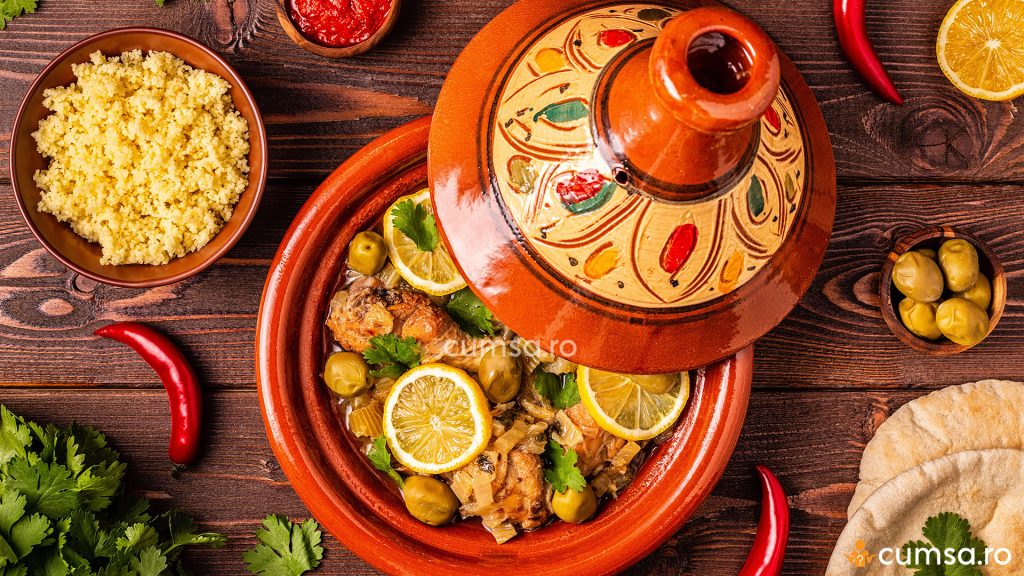 Pulpe de pui gatite in vas tajine