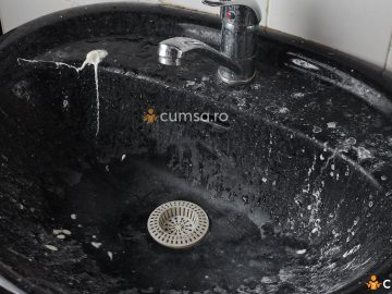 Curatare chiuveta neagra. Cum sa elimini petele de calcar si cele de sapun