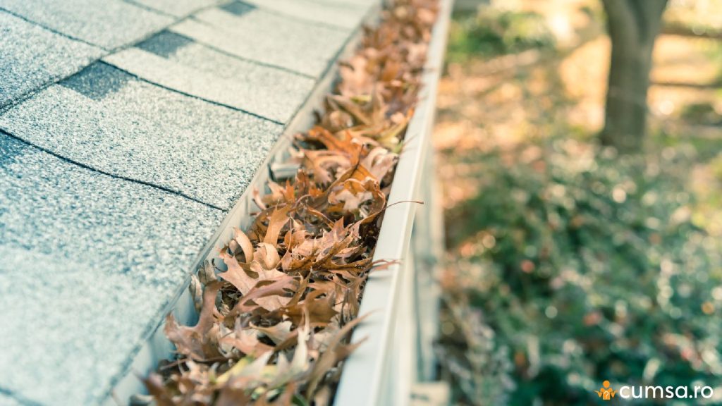 Jgheab plin de frunze