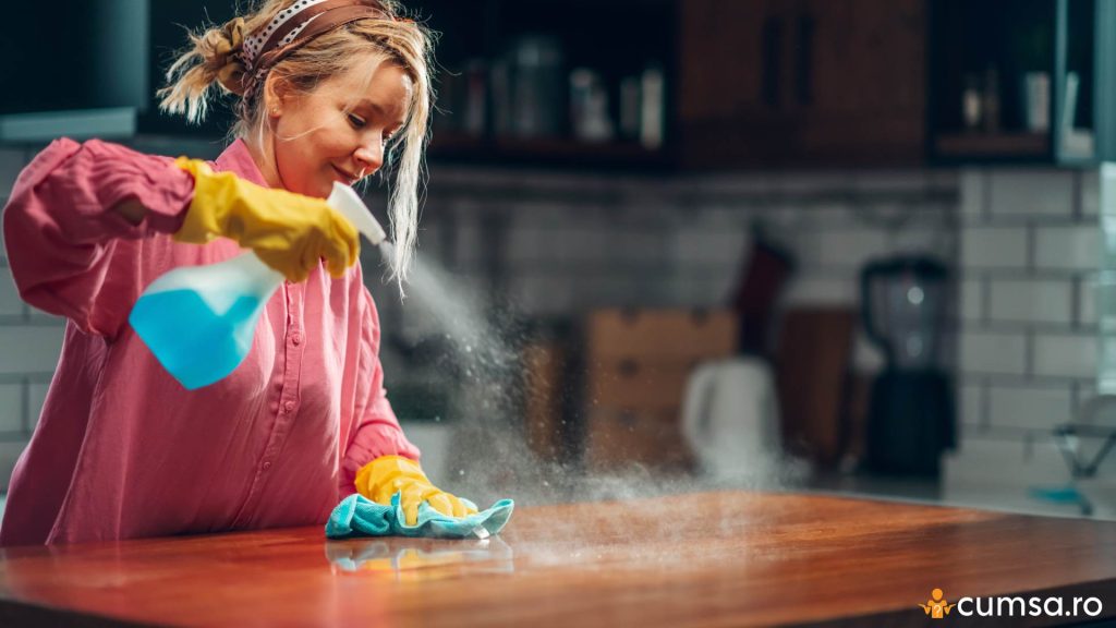 Solutie de curatat suprafetele de lemn